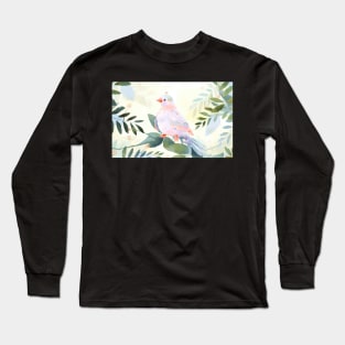 Whimsical and Cute Watercolor Birds Long Sleeve T-Shirt